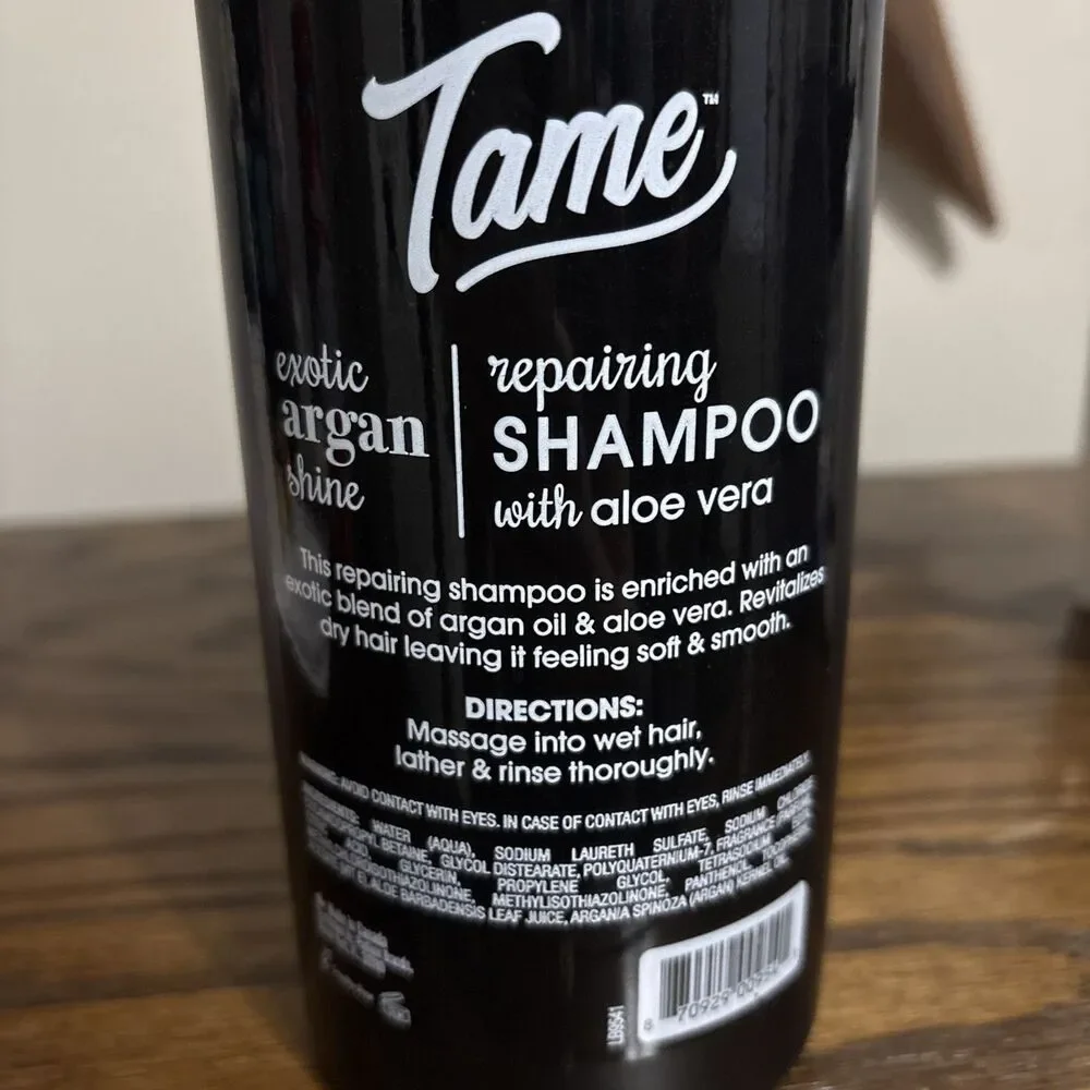 Tame Exotic Argan Shine Repairing Shampoo Aloe Vera 32 Fl Oz